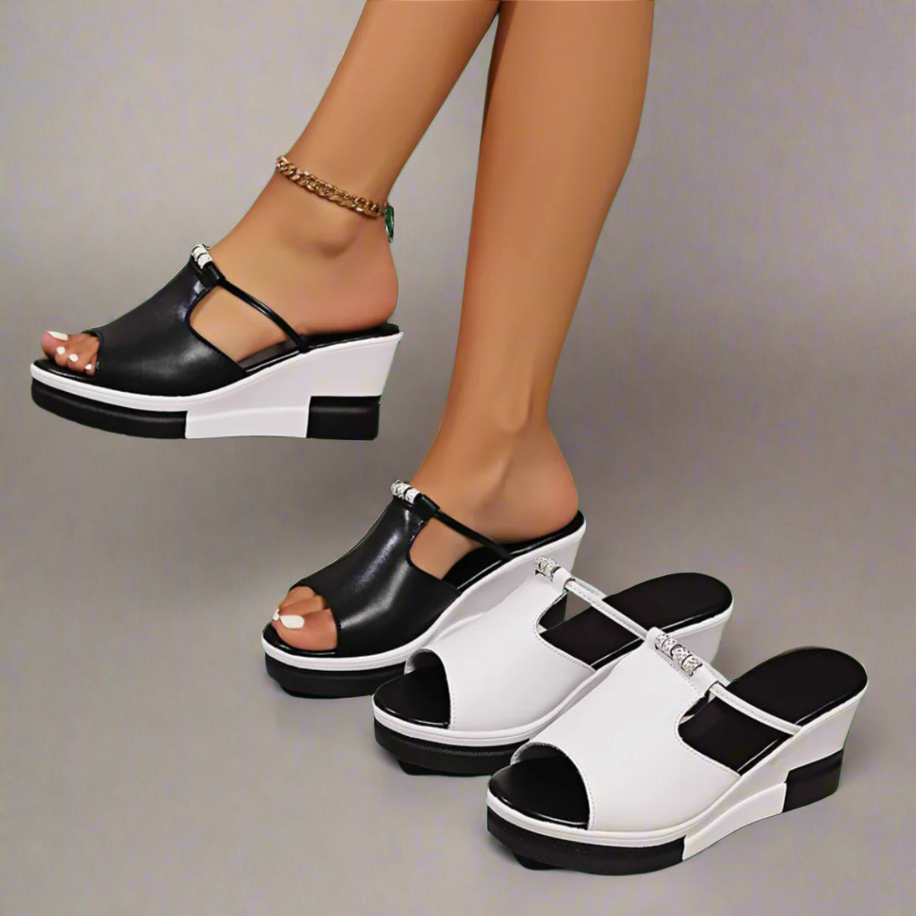 Flache orthopädische Sandalen für Damen, bieten maximalen Komfort und Fussgesundheit – perfekt als bequeme Alltagsschuhe.