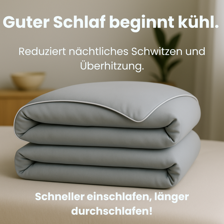 Intelligente Eisseide-Decke, die Wärme ableitet und ein kühles, trockenes Schlafklima schafft.