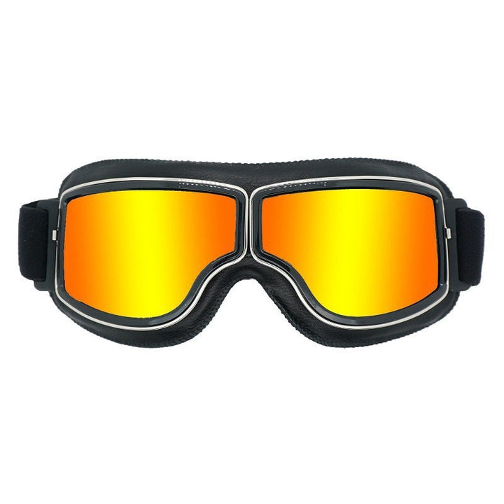 Robuste Retro Motorradbrille Herren, polarisiert, optimaler UV-Schutz für Biker.