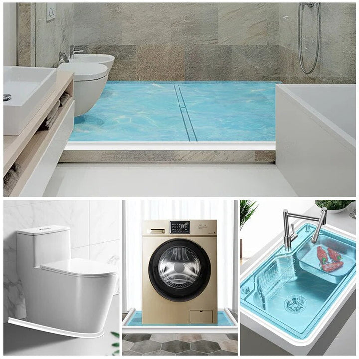 Garantiert ein trockenes Bad: Silikon-Duschbarriere, flexibel, wasserdicht, einfache Montage.