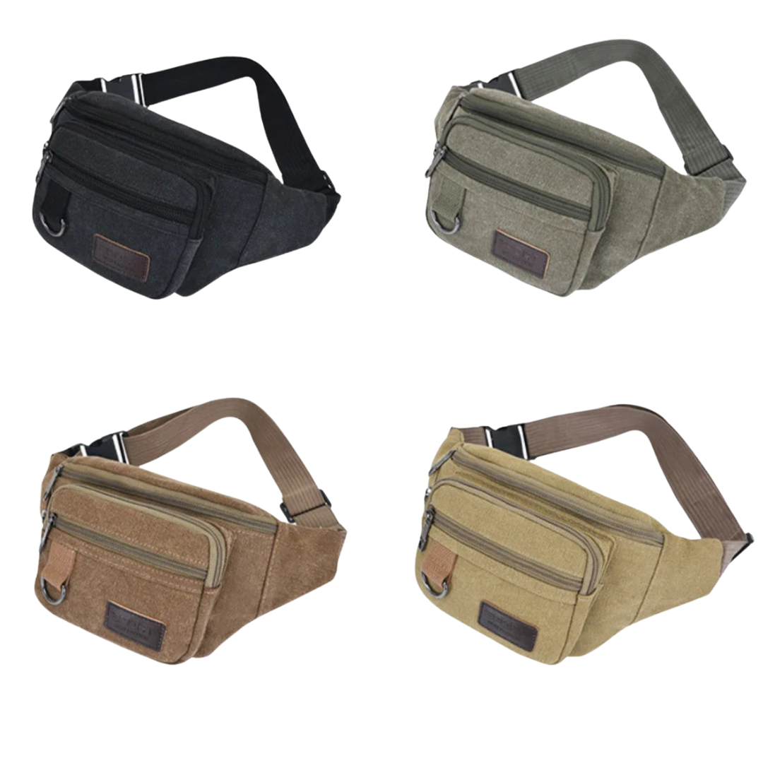 Alltagstaugliche Canvas Gürteltasche, perfekt für Handy, Schlüssel, Geldbörse & Co.