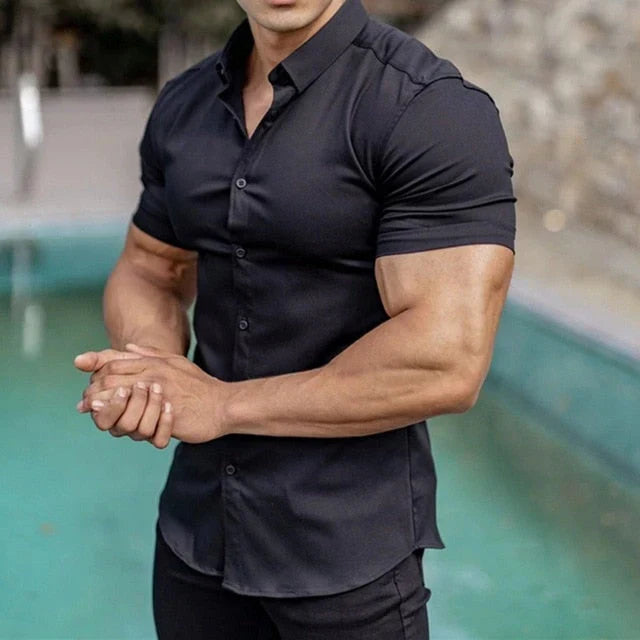 Stilvolles Herren Sommerhemd Luca, stretchig & pflegeleicht, für einen modernen Look.
