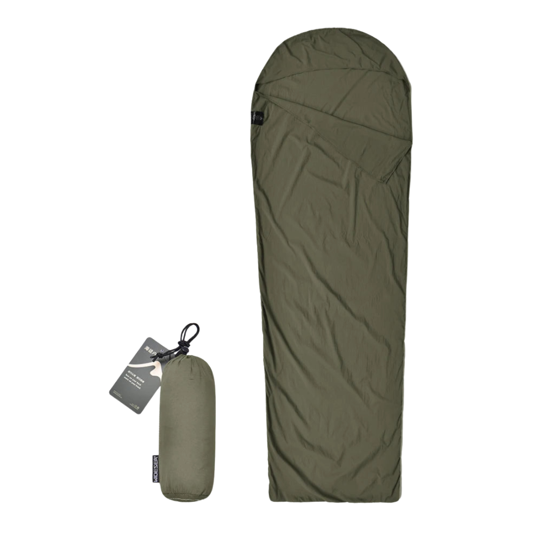 Unisex ultraleichter Innenschlafsack für alle Outdoor-Aktivitäten. Hygienischer Reiseschlafsack aus Polyester.