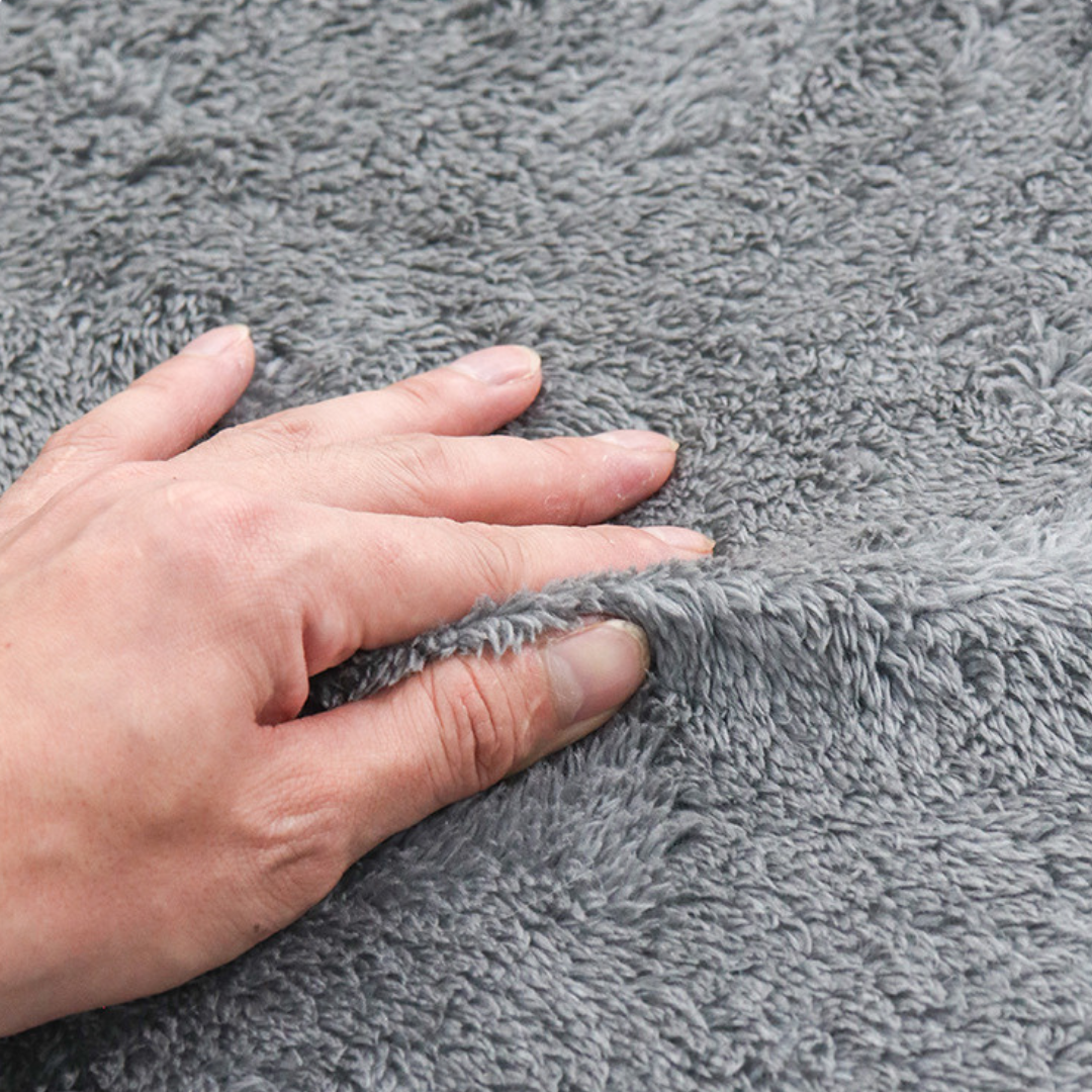 Graues, orthopädisches Hundebett mit Sofafunktion, gross und waschbar für Komfort und Unterstützung.
