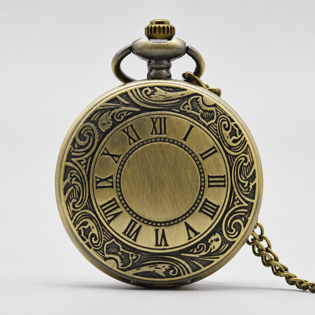 Vintage Taschenuhr-Anhänger für Damen & Herren, langlebige Legierung & Quarzwerk.