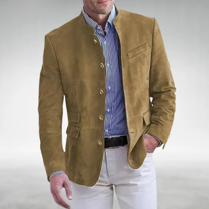 Elegante Herren Stehkragenjacke Regular Fit für Business & Alltag. Zeitlose Übergangsjacke für einen gepflegten Look.