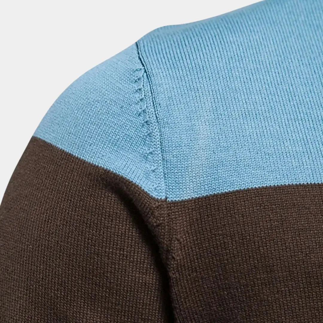 Bequeme Herren Strickjacke mit Reißverschluss & Stehkragen. Vielseitiger Langarm-Pullover für Freizeit & Alltag, Herrenmode.