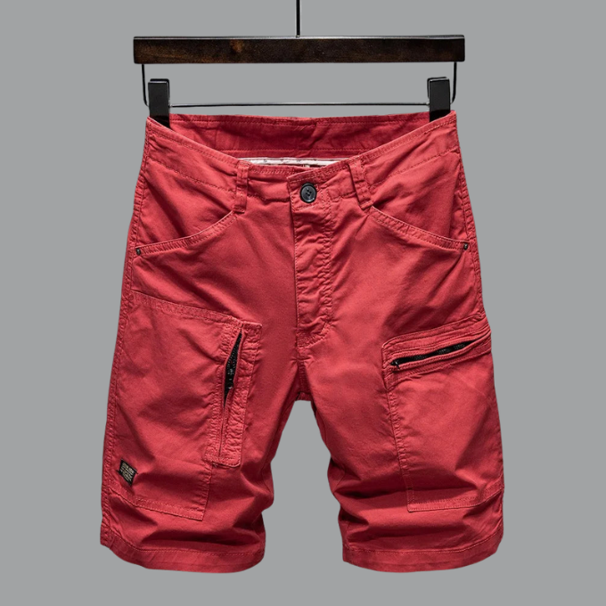 Moderne Herrenshorts im Cargo-Stil, mit Reißverschlüssen, ein Must-have für Ihre Sommergarderobe.
