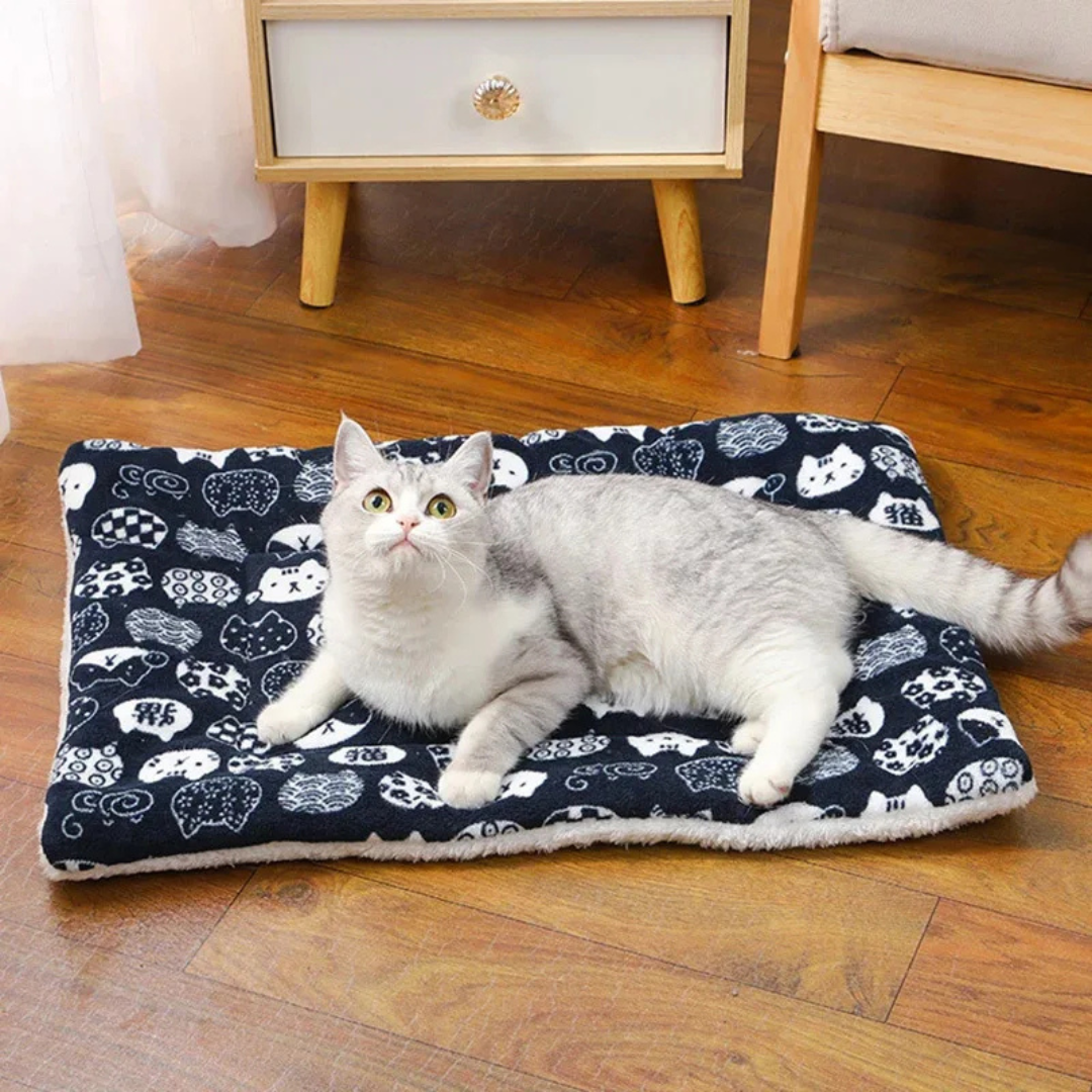 Weiche Haustier-Schlafmatte für Hund und Katze, gepolstert, für gemütlichen Schlafplatz.