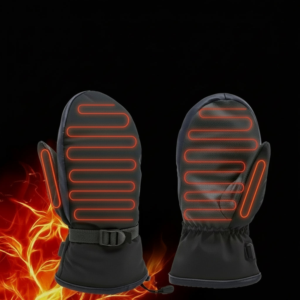 Komfortable Elektrohandschuhe mit 3 Heizstufen für langanhaltende Wärme, perfekt für kalte Hände im Winter.