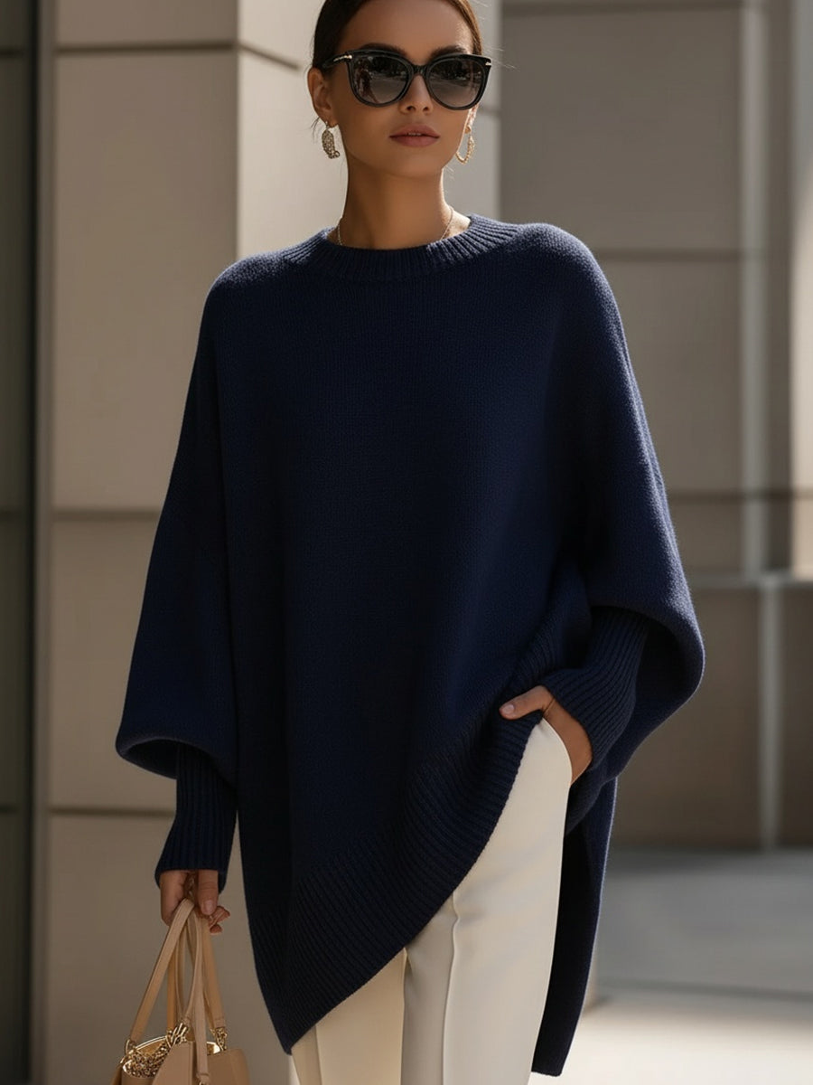 Stilvoller Damen Pullover, ideal zum Layering. Modischer Strick für elegante Herbst- und Winteroutfits.