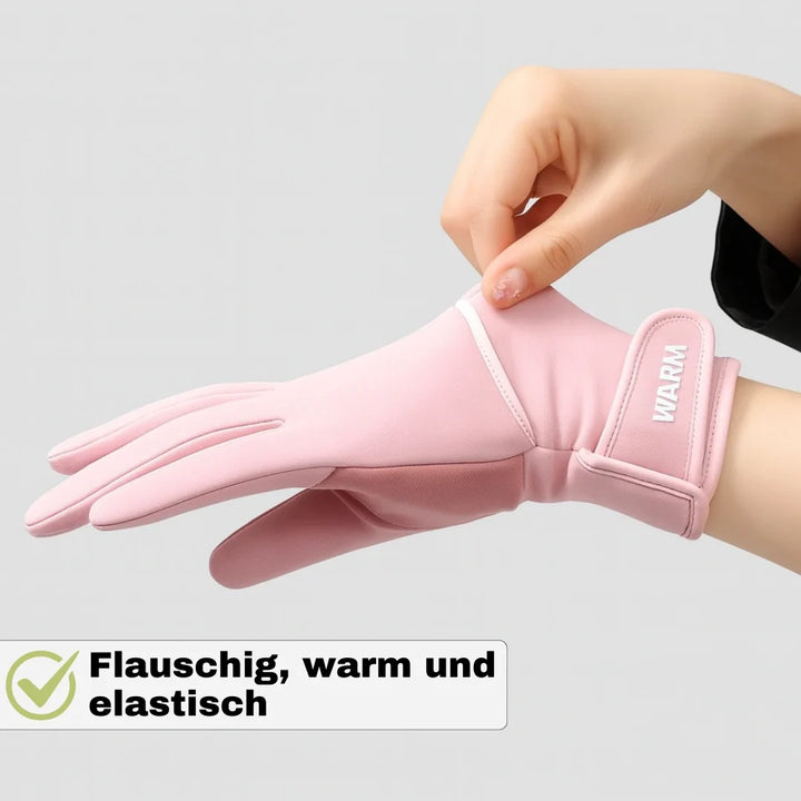 Gemütliche Damen Winterhandschuhe mit Kälteschutz, ideal für Spaziergänge, Fahrradfahren und den Alltag.