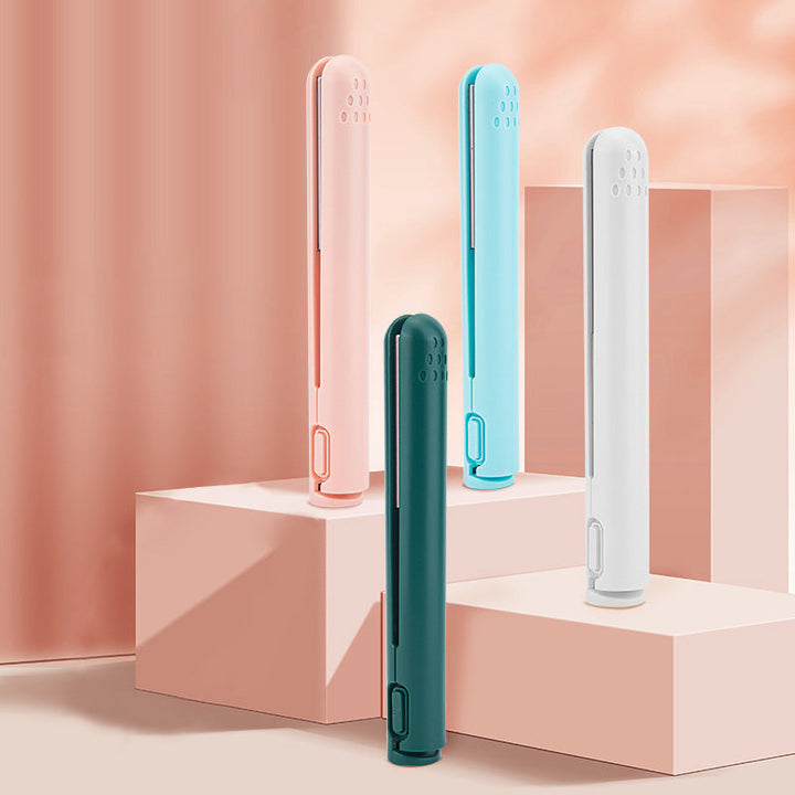 Damen Mini Glätteisen & Lockenstab 2-in-1 Keramik für unterwegs, schnelles Glätten & Locken.