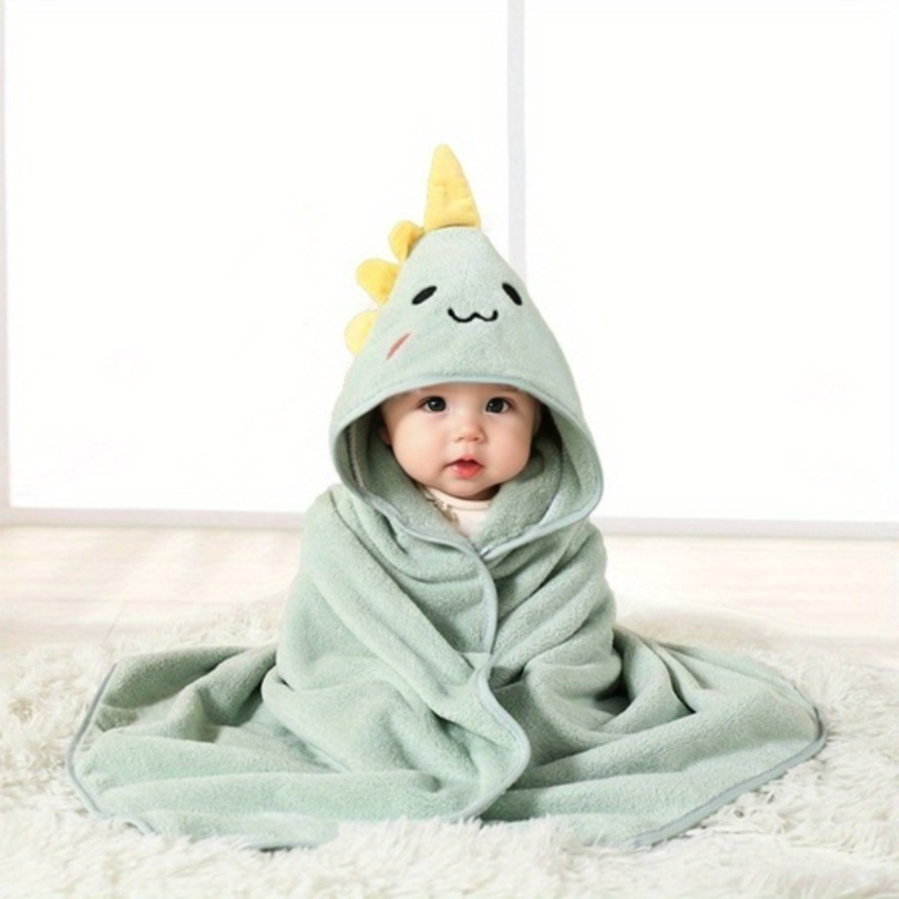 Baby Badetuch mit Kapuze, weich & saugfähig, ideal für Jungen und Mädchen nach dem Baden. Schnelltrocknendes Kinderhandtuch.
