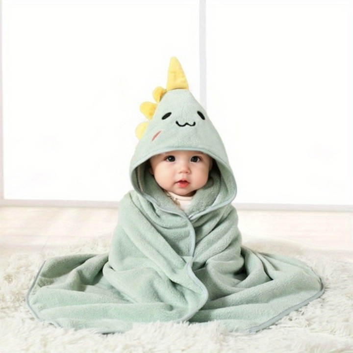 Baby Badetuch mit Kapuze, weich & saugfähig, ideal für Jungen und Mädchen nach dem Baden. Schnelltrocknendes Kinderhandtuch.