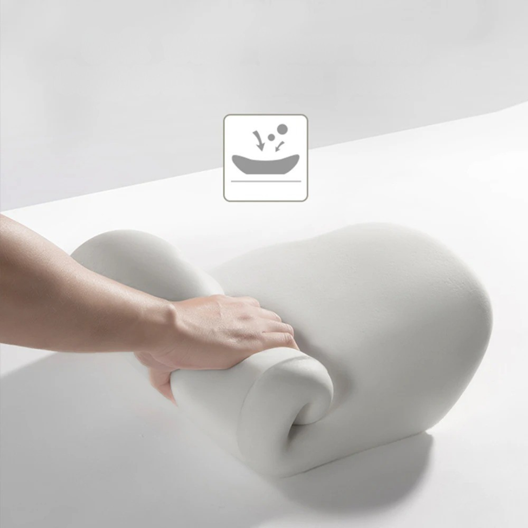 Ergonomisches Set für Autositz: Nackenkissen & Lendenkissen aus Memory-Schaum. Ideal für lange Fahrten.