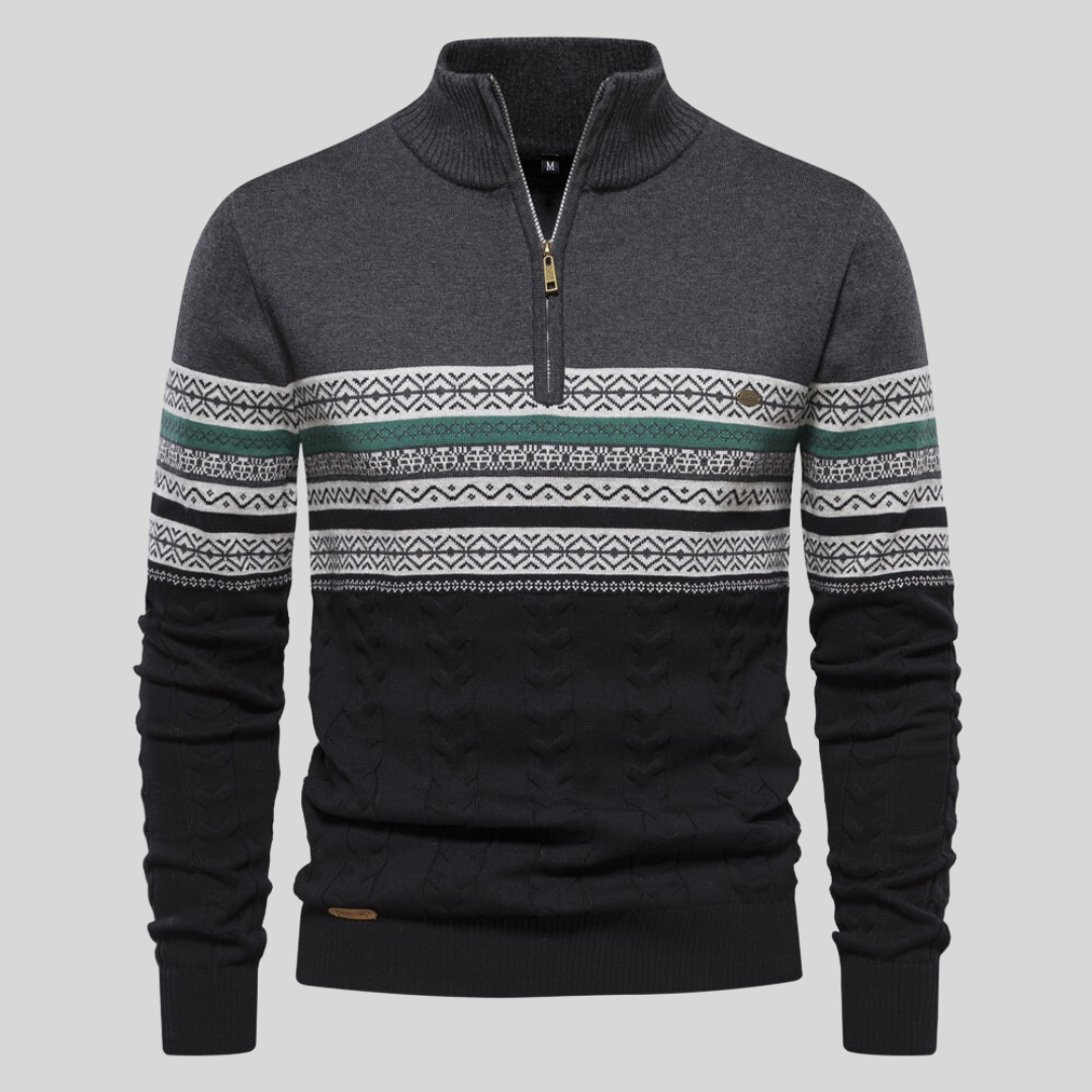 Eleganter Herren Rundhals-Pullover, ideal für Layering und als bequeme Herbst- oder Winterkleidung.