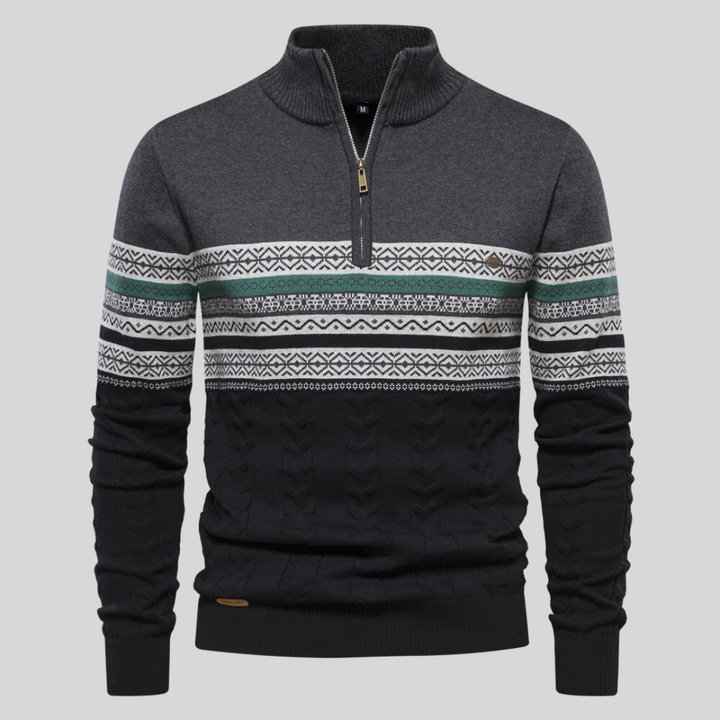 Eleganter Herren Rundhals-Pullover, ideal für Layering und als bequeme Herbst- oder Winterkleidung.