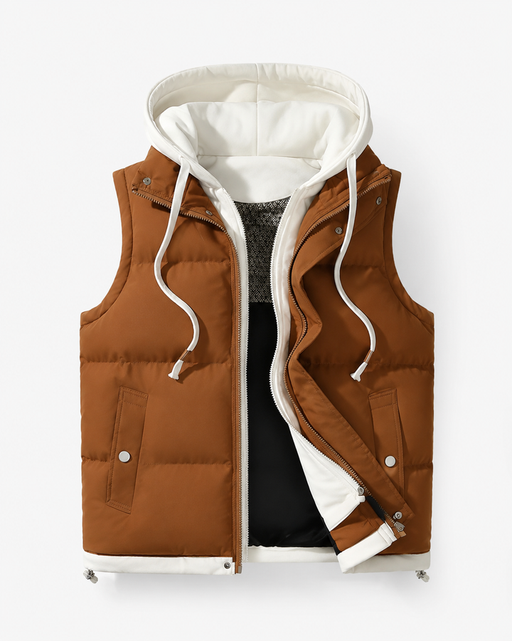 Stylische, leichte Baumwollweste. Unisex, ideal für casual Lagenlook in der Übergangszeit & Freizeit.
