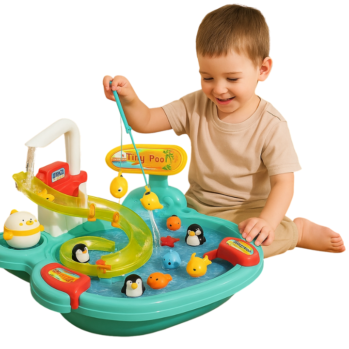 Interaktives 2-in-1 Montessori Spielzeug für Kinder; fördert Feinmotorik, Hand-Augen-Koordination & frühkindliches Lernen.