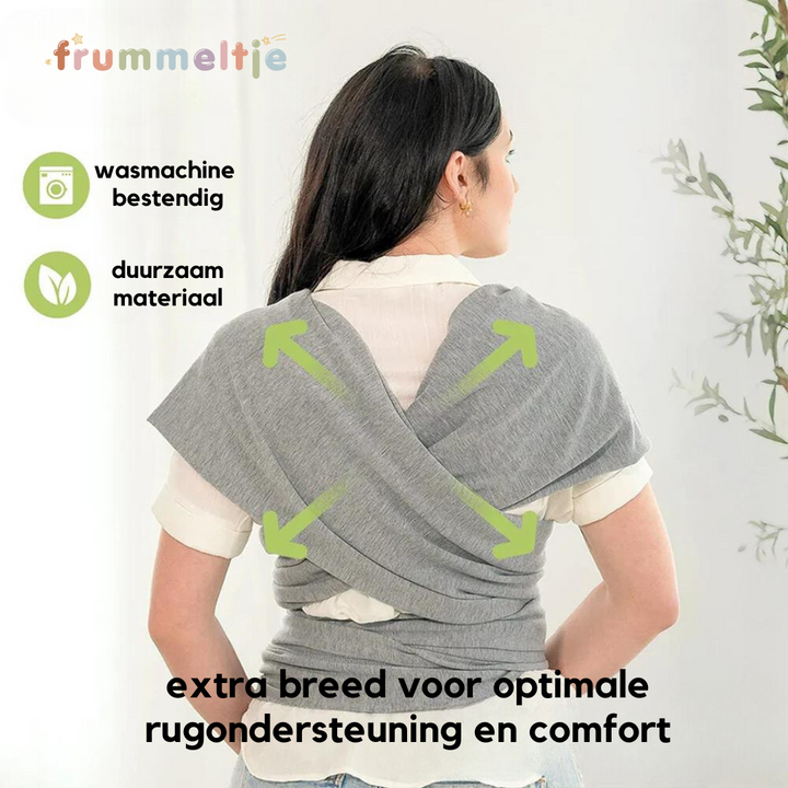 Hochwertige Babytrage, ergonomisch gestaltet für die gesunde Entwicklung von Neugeborenen.