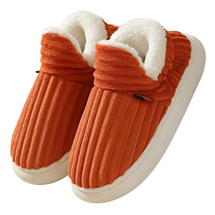 Leichte, rutschfeste Damen Indoor Hausschuhe mit weichem Futter, perfekt für sicheren Tritt im Winter.