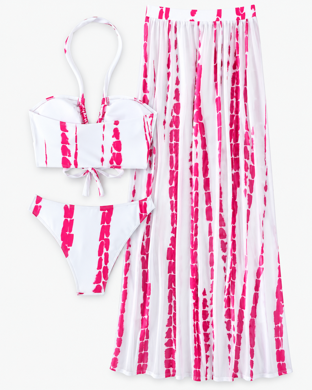 Damen Bikini Kreuzkleid Badeanzug, kombiniert Eleganz und Komfort für heiße Sommertage.