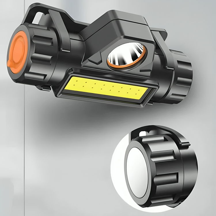 Multifunktionale LED-Stirnlampe mit verschiedenen Lichtmodi, helles Freihandlicht für alle Aktivitäten.