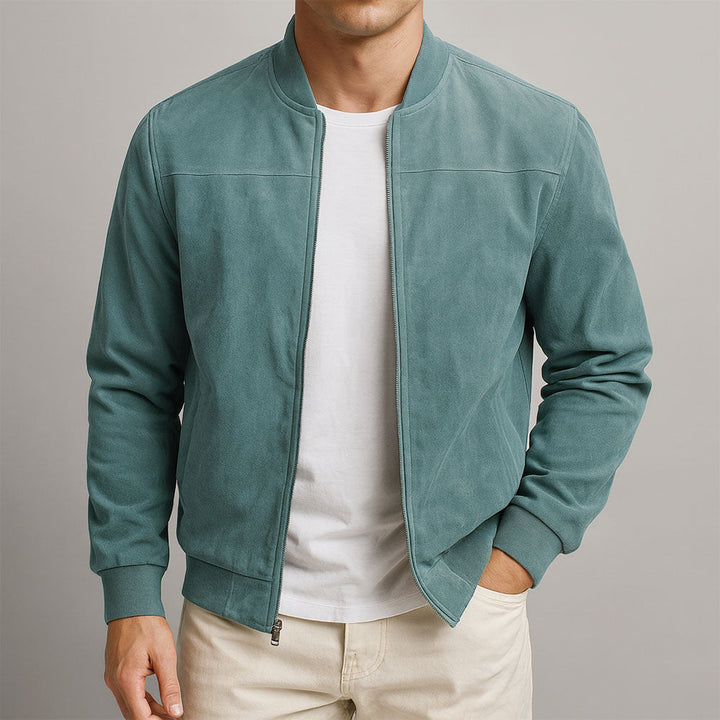 Vielseitige Herren Übergangsjacke, elegante Bomberjacke im Regular Fit für Frühling und Herbst, atmungsaktiv & weich.