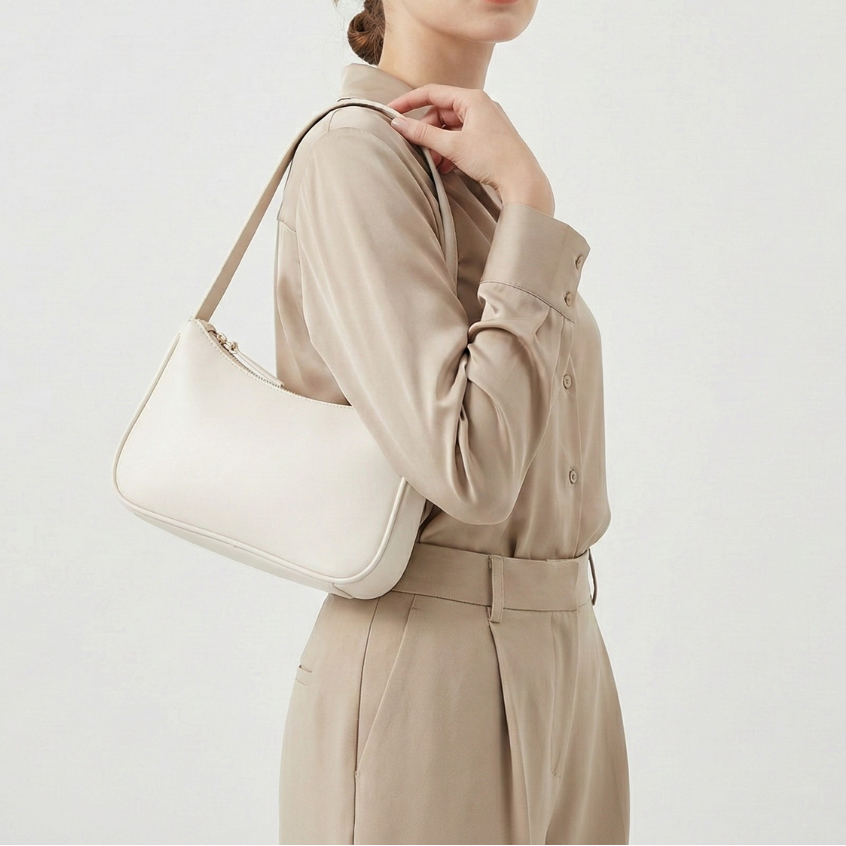 Kleine Damen-Schultertasche im eleganten Baguette-Stil. Diese stilvolle PU-Tasche ist ein ideales Accessoire.