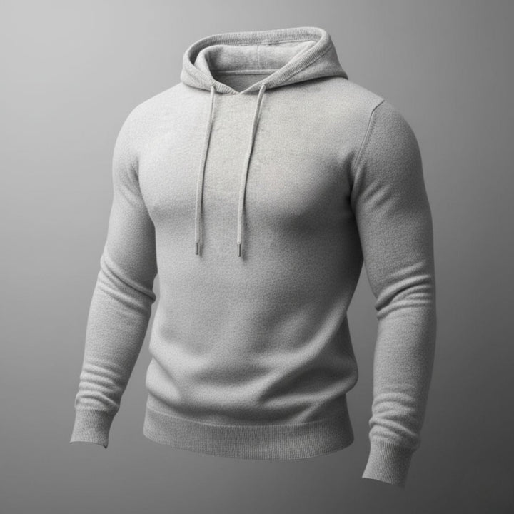 Stylischer Herren Leicht-Hoodie, ideal für Lagenlooks. Komfortabler Kapuzenpullover mit verstellbarer Kapuze für Herbst.
