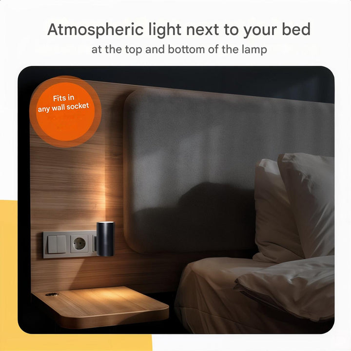 Praktische Steckdosen-Nachtlampe LED dimmbar mit Sensor. Ideales Orientierungslicht für Flure & Treppenbereiche.
