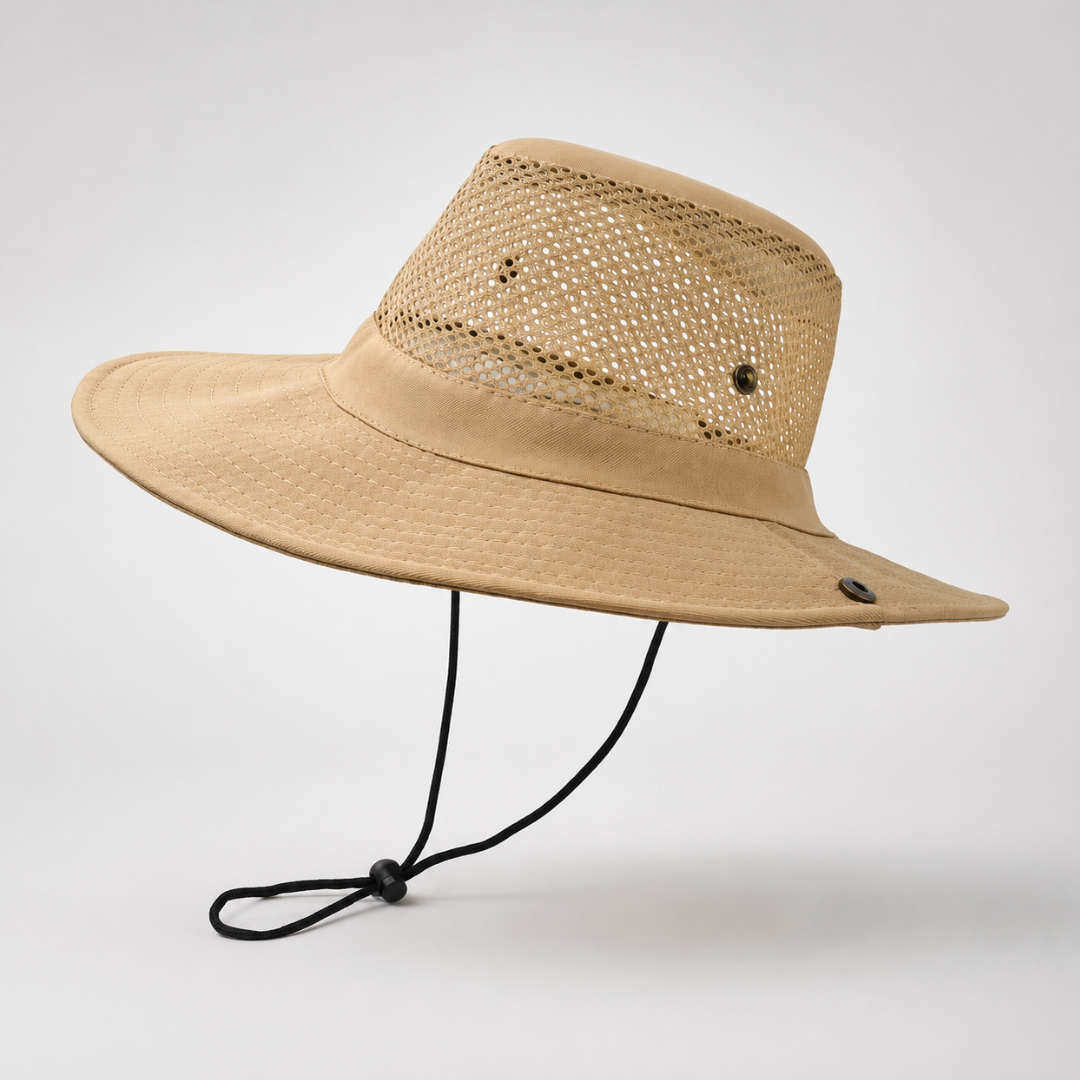 Belüfteter Sonnenschutzhut für Damen & Herren, perfekt für Outdoor-Aktivitäten.