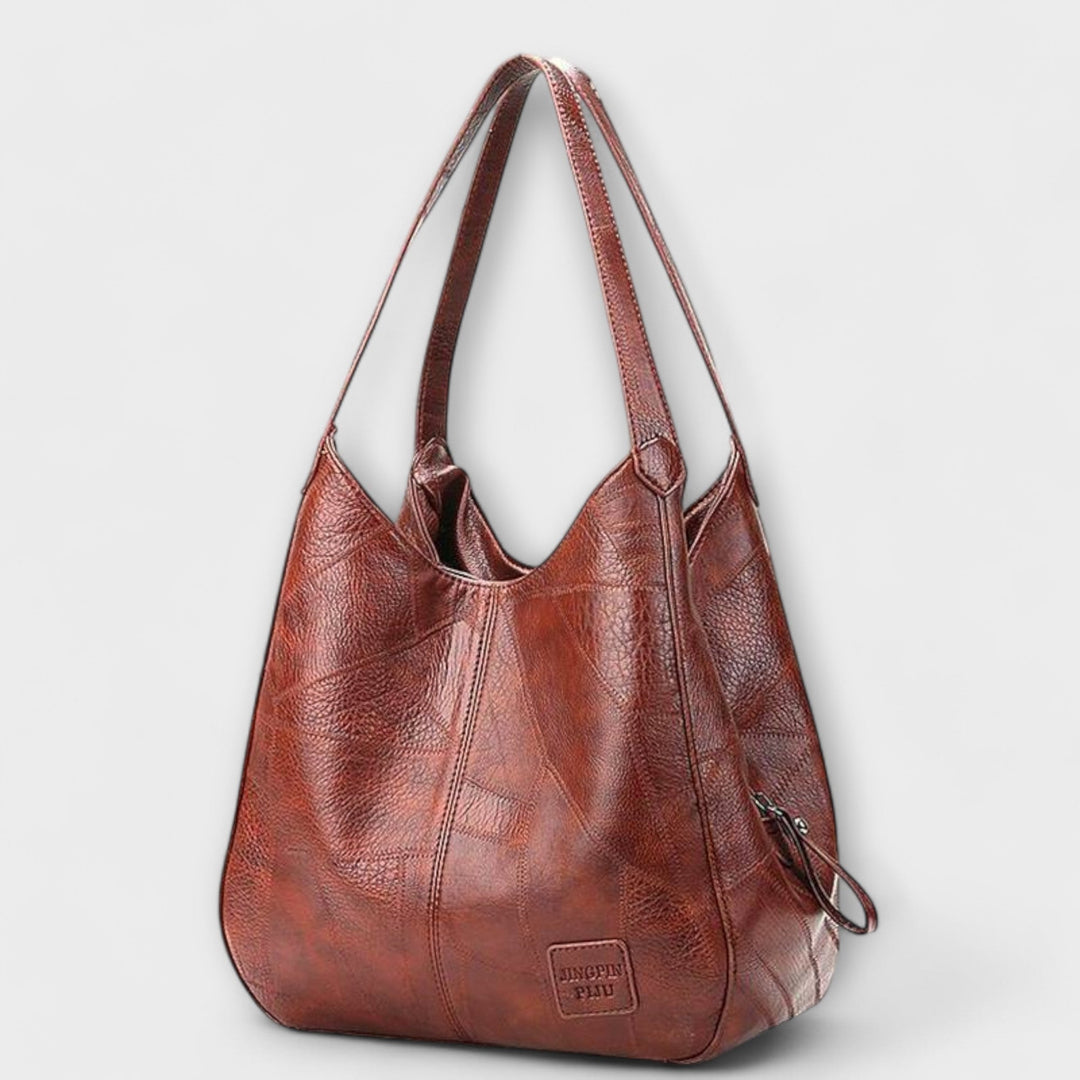 Braune Vintage Ledertasche, unisex, Handtasche & Schultertasche, ideal für Business & Alltag.