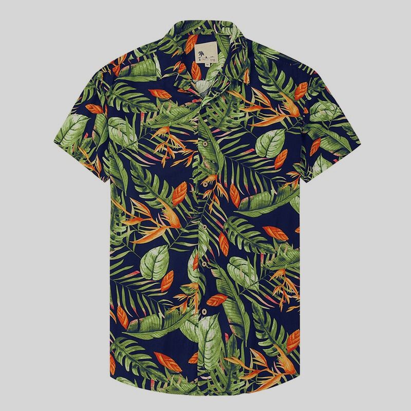 Trendiges Herren Sommerhemd als elegantes Polo mit Knopfleiste. Modisch & luftig für Freizeit & Urlaub.