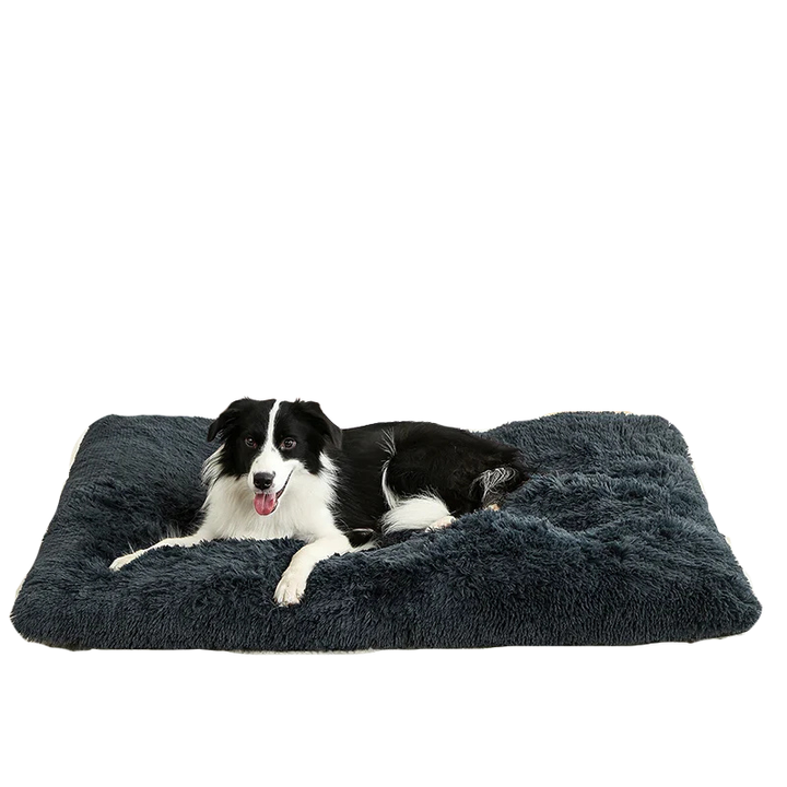 Rundes, superweiches Plüschbett für Hunde. Gemütlicher Schlafplatz, waschbar & rutschfest. Für Tierkomfort.