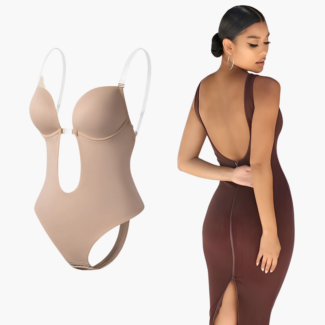 Figurformender Damen Body, bequem und unsichtbar, ideal für Abendmode und Hochzeitskleider.