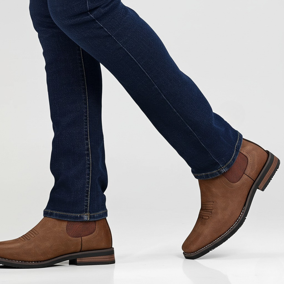Robuste Herren Chelsea Stiefel in Schwarz, vielseitige Freizeitschuhe für viele Anlässe und hohen Tragekomfort.