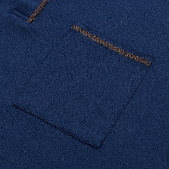 Sportliches Herren T-Shirt im Henley-Stil mit kurzen Ärmeln, ideal für Freizeit & Sport.