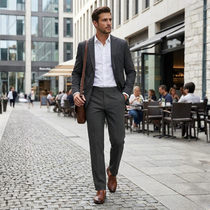 Detail: Praktische Seitentaschen der Slim Fit Herren Freizeithose. Funktional & elegant zugleich.