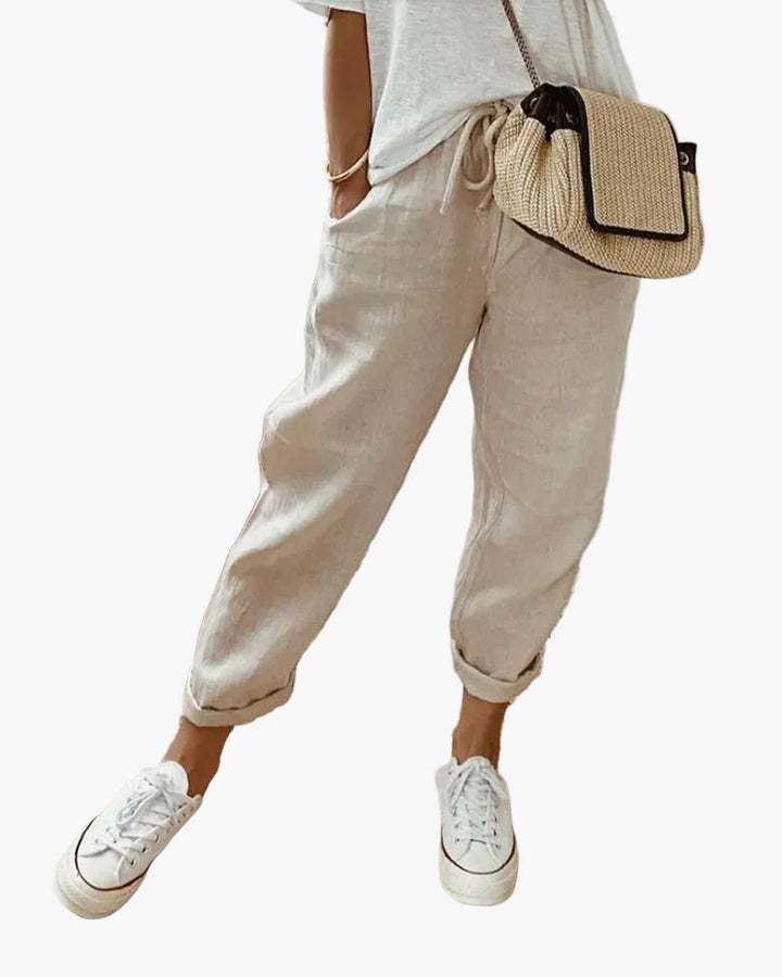 Bequeme, locker geschnittene Damen Weite Hose in lässigem Stil, perfekt für Alltag und Freizeit.