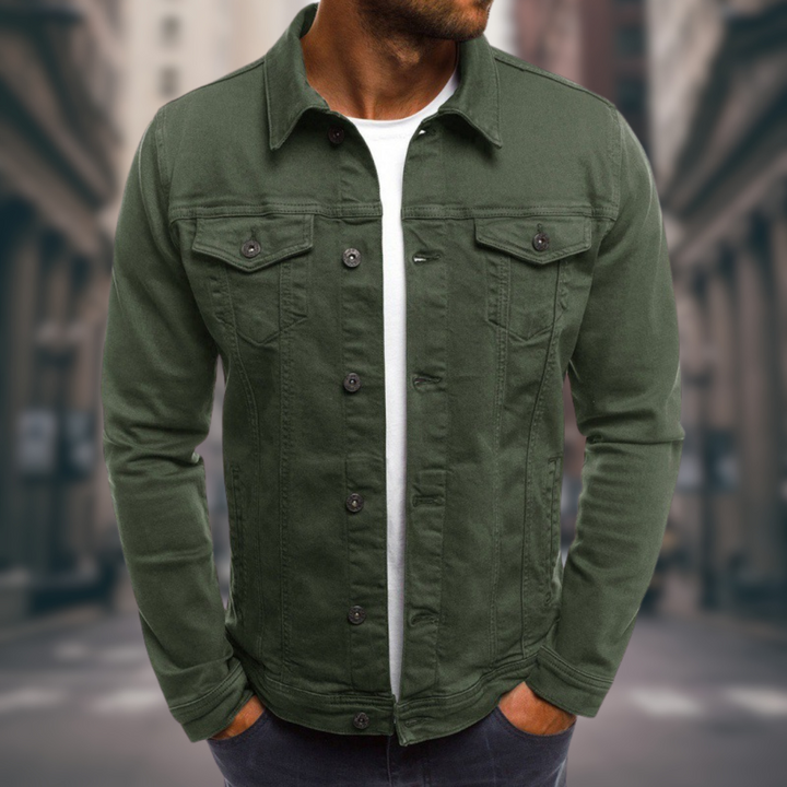 Stylische Herren Denimjacke in Blau, vielseitig für Freizeit & Alltag, erhältlich in Größen S-5XL.