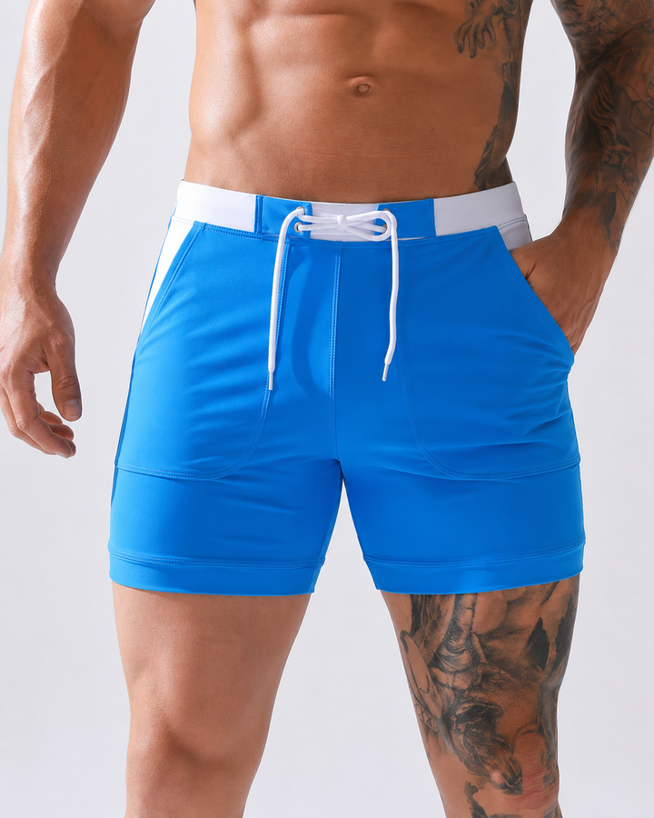 Schnelltrocknende Herren Schwimmshorts, leichte Badeshorts für Männer. Perfekt für Pool, Strand und Wassersport.
