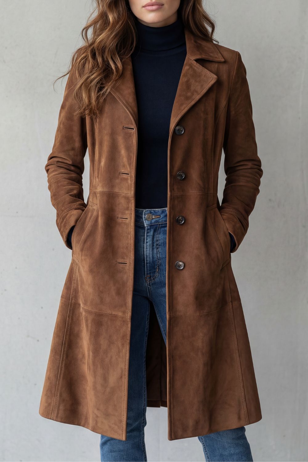 Eleganter Damen Übergangsmantel, tailliert geschnitten, für eine klassische & schmeichelhafte Figur.