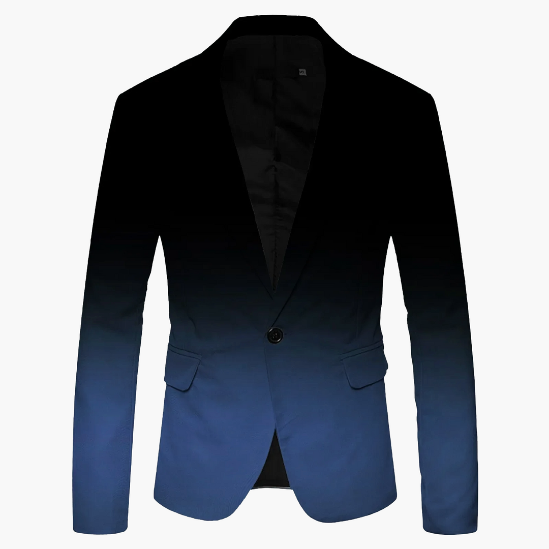 Moderner Herren Slim Fit Sakko, marineblau, Ein-Knopf Blazer für Business & elegante Anlässe.