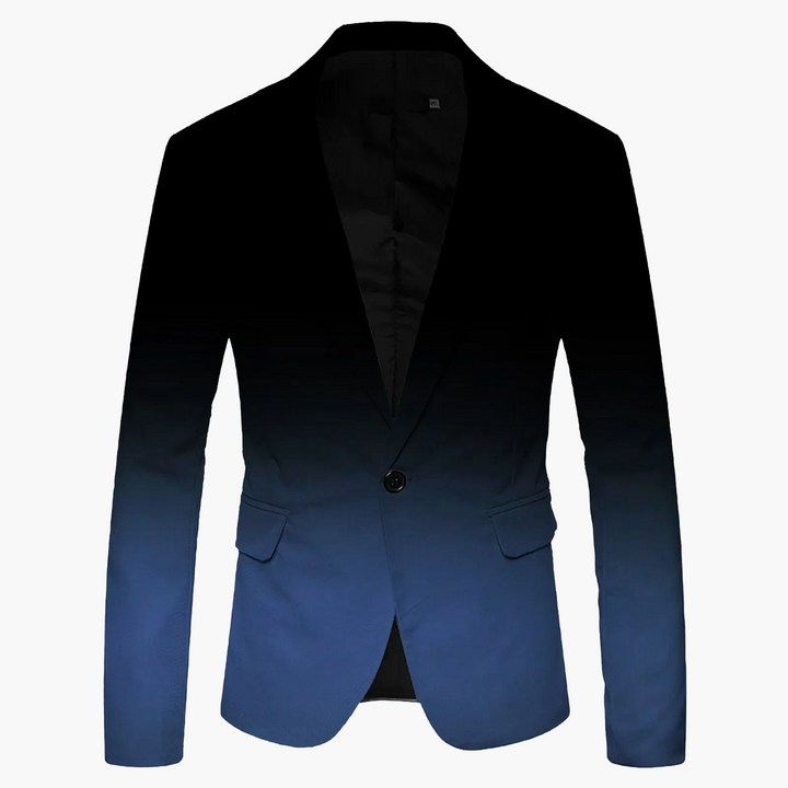 Moderner Herren Slim Fit Sakko, marineblau, Ein-Knopf Blazer für Business & elegante Anlässe.