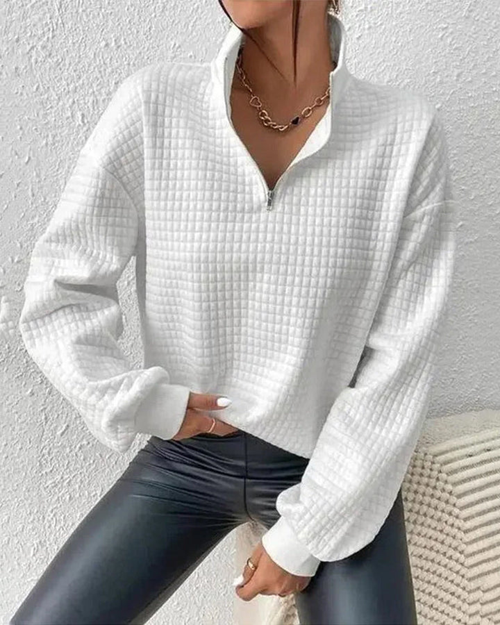Moderner Damen Strickpullover für den Herbst, langärmlig und bequem. Perfekt für kühle Tage.