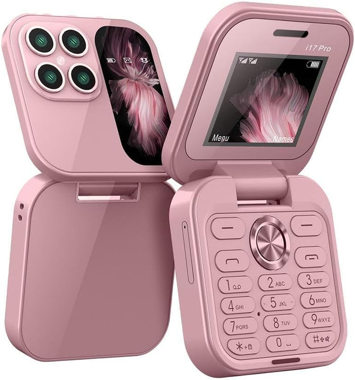 Geöffnetes FlipLite Klapptelefon mit großen Tasten und klarem Display für einfache Bedienung.