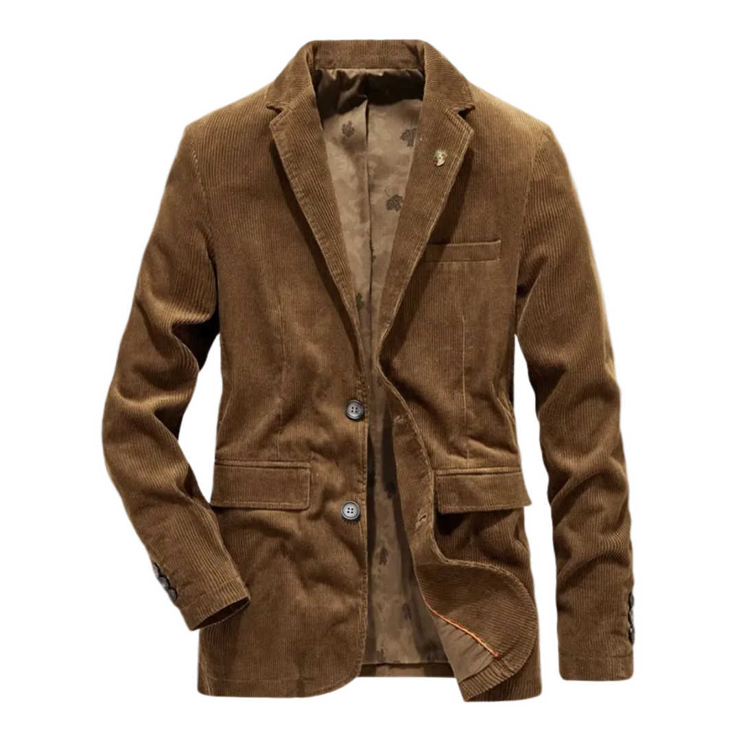 Eleganter Herren Blazer mit stilvollen Ellbogenpatches, ideal für Business, Casual oder Smart Casual Looks. Vielseitige Herrenmode.