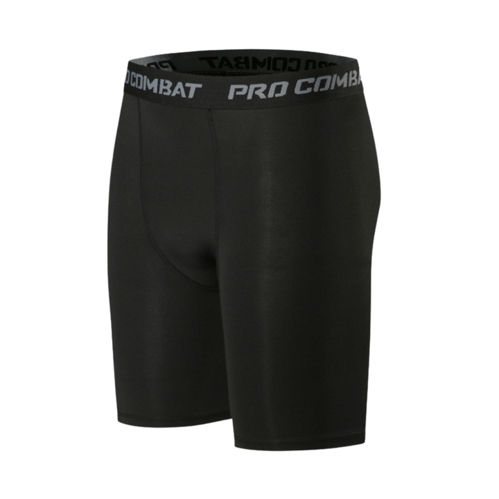 Funktionelle Comprevex Herren Sportshorts, schwarz, stretchig, perfekt für Fitness, Training & Radfahren.